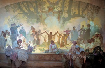 Alphonse Mucha Painting - Omladina Alphonse Mucha